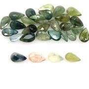 Multi-hue 7.38ct natural blue green Sapphire set