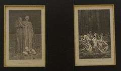 Pair of Antique Engravings from Dante's Inferno Circa 1861
