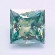 Amazing 3.95 Ct Mint Green Princess Cut Lab Simulated Diamond