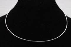 Sterling Silver Round Omega Snake Chain 1.9mm Solid 925 Italy Wire Necklace 16"