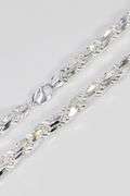 Sterling Silver Heavy Diamond-Cut Rope Chain 9.7mm Solid 925 Italy New Men's Necklace 26"