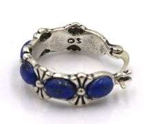 3 Pairs of 925 sterling silver gemstone hoop earrings