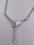 CERTIFIED 14K WHITE GOLD DIAMOND NECKLACE