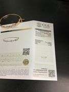 CERTIFIED 18K ROSE GOLD DIAMOND BANGLE BRACELET.