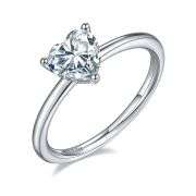 DONT ADD FIND THIS14 Kt White Gold Plated 2.75 Ct Lab Simulated Heart Diamond Ring