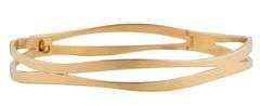 Omega Polished Interlocking Bangle Bracelet in 18K