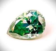 Beautiful 3.22 Ct Mint Green/Ice Blue Pear Lab Simulated Dimond