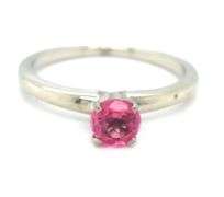 Lovely Little 14K WG Pink Tourmaline Ring