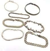 Vintage 925 sterling silver group lot of 7 bracelets