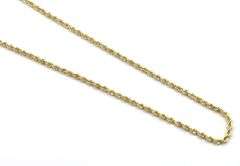 14kt Yellow gold rope chain necklace