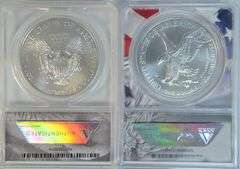 2013-W (ANACS SP69) & 2022 (ANACS MS70) $1 Silver Eagles