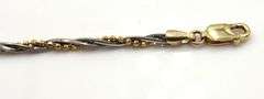 Sparkling Two Tone 14k Anklet