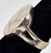 Mother of Pearl Gemstone Ring in Sterling Silver