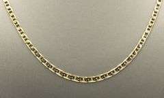 Long, Durable 14K YG Anchor Link Necklace
