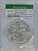 Perfect PCGS MS70 First Day of Issue 2021-(P) Emergency Issue
