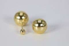 10k Yellow Gold 8mm Round Ball Stud Earrings