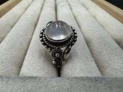Sterling Silver Moonstone Gemstone Ring Size 6