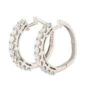 Sonia Bitton 1.60ctw Diamond Shared Prong Hoop Earrings in 14K