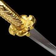 Golden Dragon Katana Sword with Display Stand