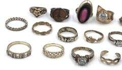 Group lot of Vintage 925 sterling silver rings