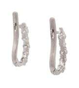 Sonia Bitton 0.80ctw Diamond Five Stone J Hoop Earrings in 14K