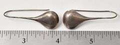 Tear Drop Dangle Earrings in Sterling Silver