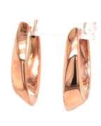 14kt Rose gold Abstract hoops