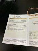 CERTIFIED 18K ROSE GOLD DIAMOND BANGLE BRACELET.