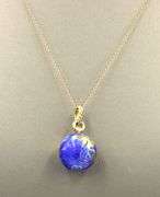 18kt Yellow gold David Yurman globe pendant on chain