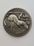 Black Footed Ferret, Sterling Silver Medal