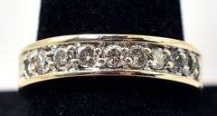 Sparkling 14K Yellow Gold Diamond Band Ring
