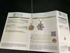 14K YELLOW GOLD NECKLACE WITH DIAMOND PENDANT