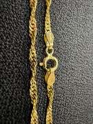 22k Gold Plating over .925 Sterling Silver 2.5mm Singapore Bracelet/Anklet in 9 Inches
