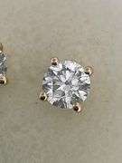 BRAND NEW 4.00 CARATS LAB GROWN DIAMOND STUDS. 14K YELLOW GOLD