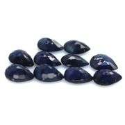 Stunning ink blue 7.87ct pear Sapphire set