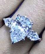 DAZZLING 14K WHITE GOLD LAB DIAMOND ENGAGEMENT RING