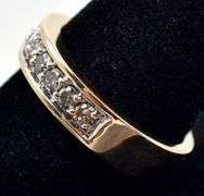 Sparkling 14K Yellow Gold Diamond Band Ring