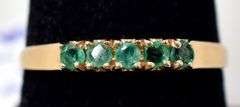 Lovely Emerald Ring in 14K Yellow Gold