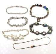 Vintage 925 sterling silver group lot of  bracelets