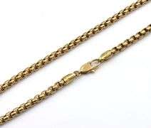 Practical & Attractive 14K YG Rounded Box Link Necklace