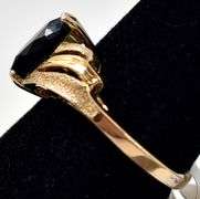 Brilliant Black Spinel Ring in 14K Yellow Gold