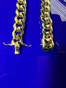 Huge 177 Grams 14 Kt Gold Plated Curb Link Necklace