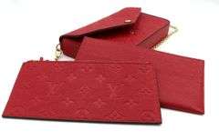 Louis Vuitton Felicie Pouchette Scarlet Monogram Repreinte Bag