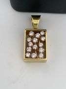 CERTIFIED 18K YELLOW GOLD DIAMOND PENDANT