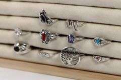 Sterling Silver Curated Ring Assortment Various Sizes & Styles (10 Ring Lot)