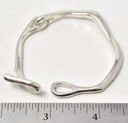 Unique Fish Hook Clasp Bracelet in Sterling Silver
