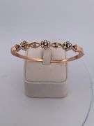 CERTIFIED 18K ROSE GOLD DIAMOND BANGLE BRACELET.