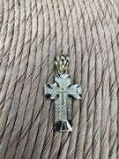 10k Yellow Gold Diamond Cut Christian Cross Pendant Religious Charm