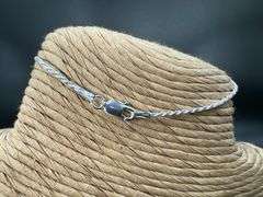 Sterling Silver Diamond-Cut Rope Chain 1.5mm Solid 925 Italy New Bracelet 7"