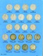 Album of 66 Jefferson Nickels 1938-1961-D w/War Nickels